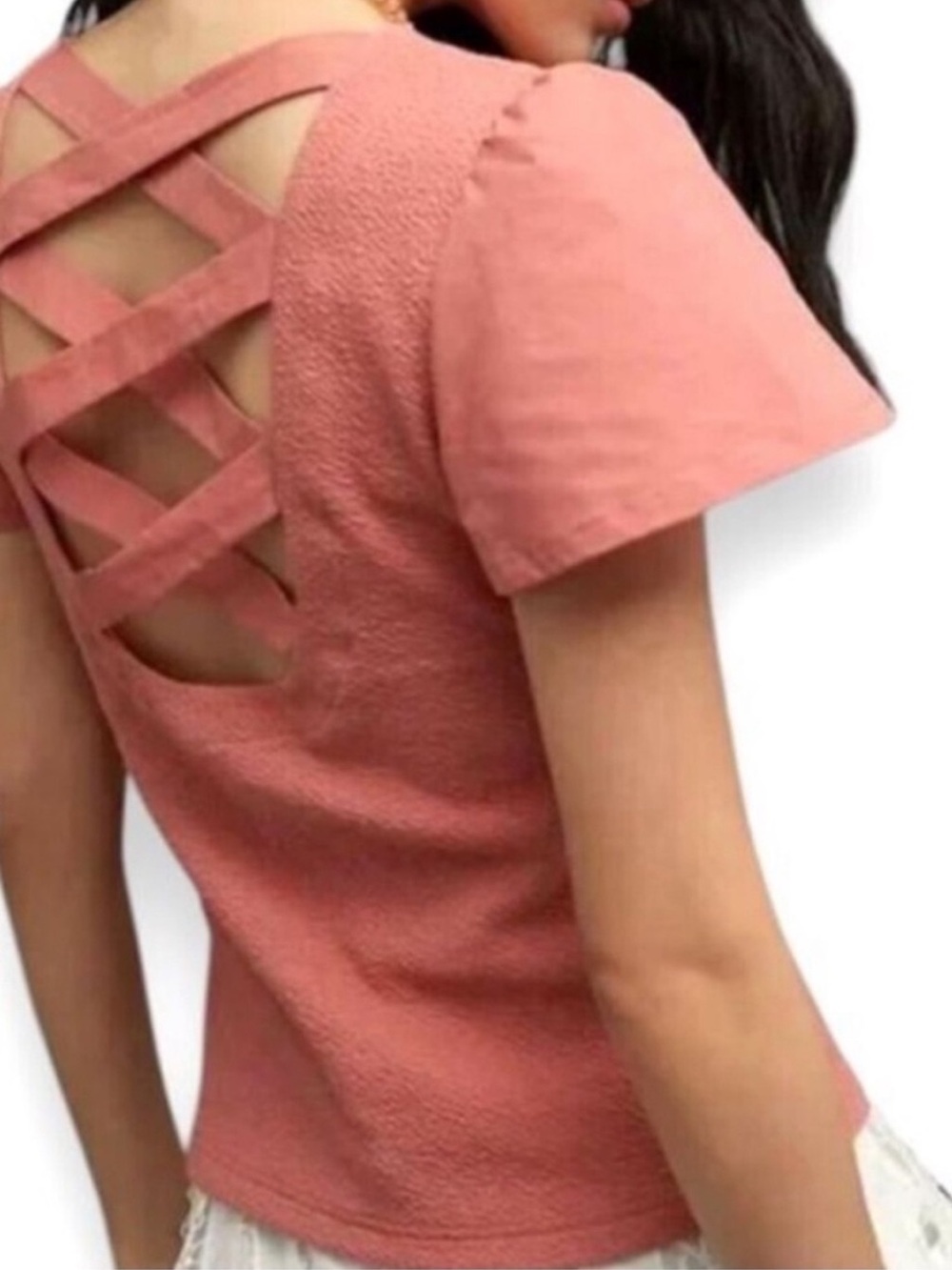Anthropologie 💮 lattice back cutest top